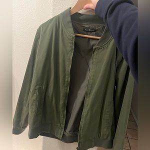 Olive green bomber jacket